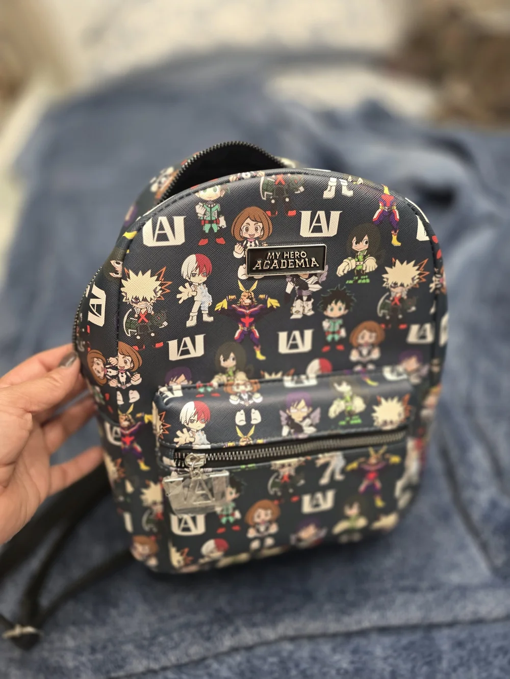 My Hero Academia Chibi Character Crossbody Bag - Black